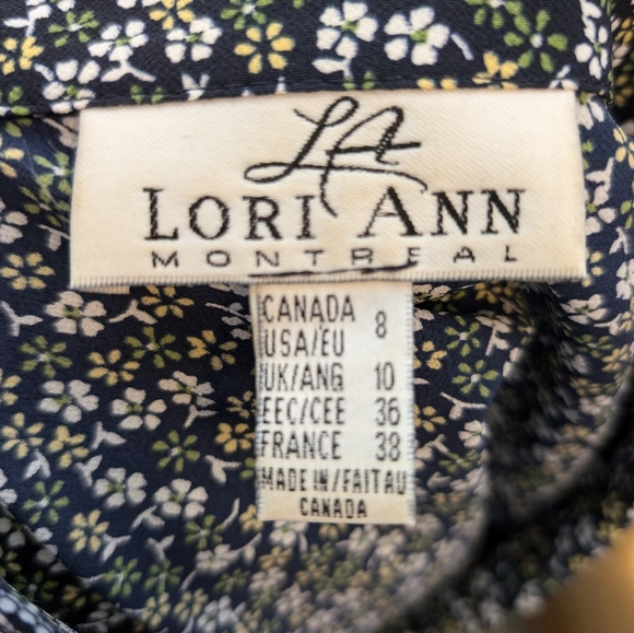 Vintage Lori Ann Floral 2 Piece Skirt Set Size 8 - Picture 8 of 9